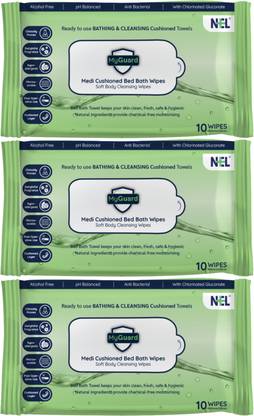 MyGuard Bed Bath Adult Wipes For Body Sponging And Cleansing