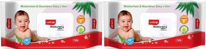 LuvLap MOISTURISING WIPES WITH ALOE VERA 72 N