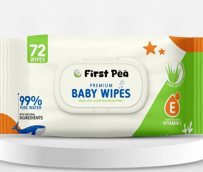 firstpea Soft Cleansing Baby Wipe Extra Thick & Moist Wet Wipes Pack Of 1 (Wipe 72)