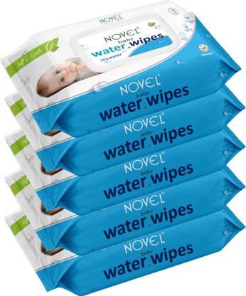NOVEL Baby 99% Water Wipes 80 Sheets pack of 5 with Lid