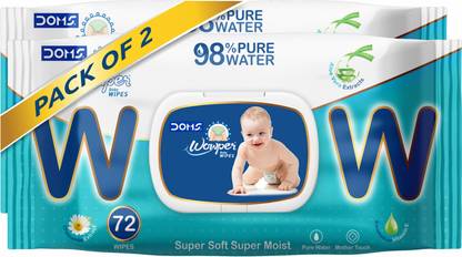 WOWPER Wet Wipes With Lid | Aloe Vera Extracts| Paraben & Sulphate Free | pack of 2