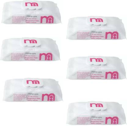 Mothercare Non-Fragrance Wipes, 60 Pieces Per Pack (Pack of 6)
