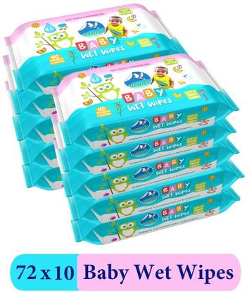 GLIDER Baby Wipes | Soft & Gentle Cleansing Wipes | Aloe Vera & Vitamin E ( Pack of 10