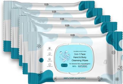 Cursive Unisex Extra Cool Cleaning Face & Body Makeup, Oil ,Sweat Remover Wipes/Tissues