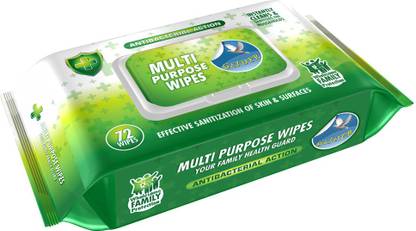 GLIDER Multipurpose Skin and Surface Wipes with Flip-top (Pack of 1) 72 Wipes