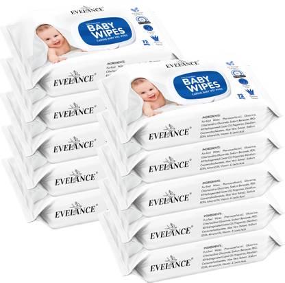 EVELANCE Baby Wet Wipes With Lid Enriched With Aloe-Vera