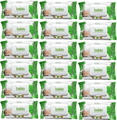 NOVEL BABIO BABY WIPES (80 WIPES/PKT) - 18 PACKETS