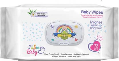 Fabie Baby Skin Soft Cleansing Wipes Alcohol Free 80s