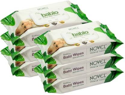 NOVEL Baby Wipes 80 Sheets pack of 6/with Lid