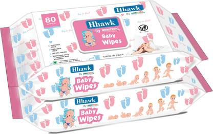 Hhawk Baby Wipes | 160 Wipes | Combo Of 2 | Made In india