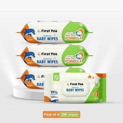 firstpea Baby Wet Wipes Enriched With Aloe-Vera And Jojoba Oil