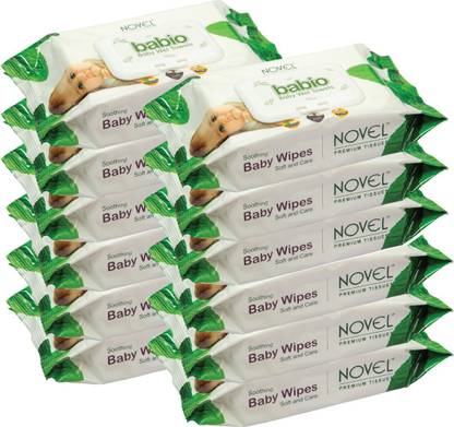 NOVEL Baby Premium Wipes 80 Sheets pack of 12 with Lid