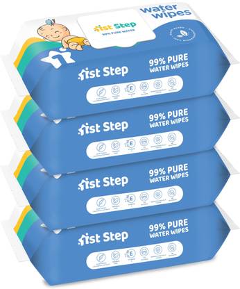 1st Step 99% Pure Water Wipes With Lid, Made With Organic 100% Biodegradable Fabric