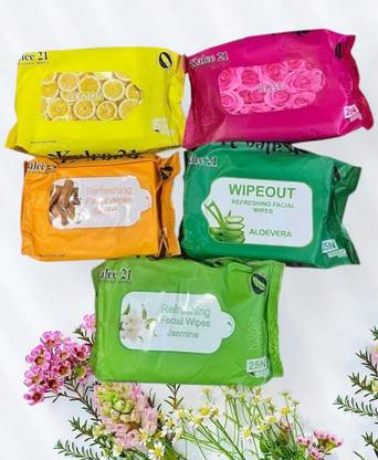 asija makeovers Germ Protection Wipes, Disinfectant Wet Wipes for Skin & Surfaces [Pack of 5]