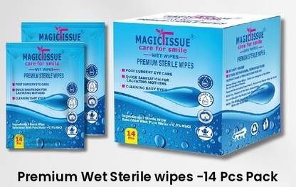 MAGICTISSUE Sterile Eye Wipes Refreshing and Cleansing Wet Wipes 14 Pcs (Pack Of 1)
