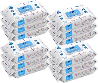 DIGNITY Poochie 100% Biodegradable Baby Wipes, 150 x 200 mm, 80 (Clear, Pack of 12, 960)