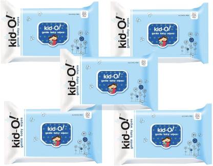 KIDO Gentle Baby Wipes Blue Flip Top | Extra Thick | Hypoallergenic | 400 Pcs