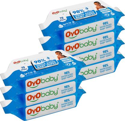 Oyo Baby 98% Water Wipes, pH Balanced, natural and Safe for Newborns, Moms, and everyone