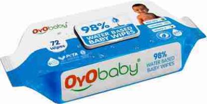 Oyo Baby Gentle 98% Water Wipes with Lid- Cleanses the skin without causing irritation