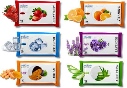 DR.LADY Refreshing Fragranced Facial Wet Wipes (10 Pulls)