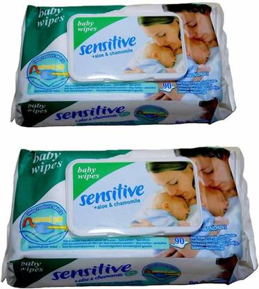 Teeny Weeny Baby Cotton Wipes with Flip Top Soft Cleansing Anti Bacterial Travel Pack