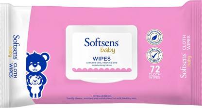 Softsens Baby Wipes 72 wipes ( pack of 1 )