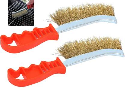 Inditrust Heavy Duty 2pc Wire Hand Brush for Rust removing Handle Scratch Brush