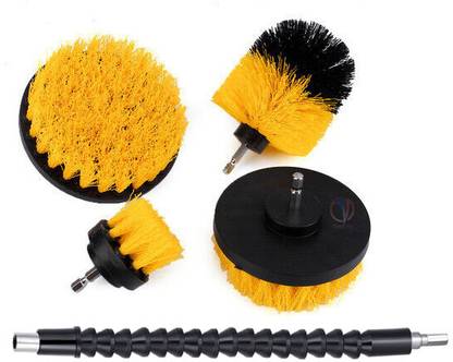 Mass Pro 1Pc Flexible Shaft+Multipurpose Drill Connect/Attach Brush Nylon Bristel Clean Wheel Brush