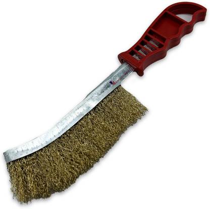 MALFAH ENTERPRISES MAF PRO HAND KNIFE BRUSH GOLDEN Handle Scratch Brush