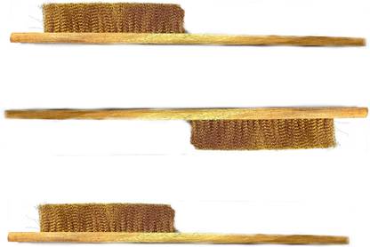 Shyam Sarowar 3 Row Brass Pital Brushes Handle Scratch Brush
