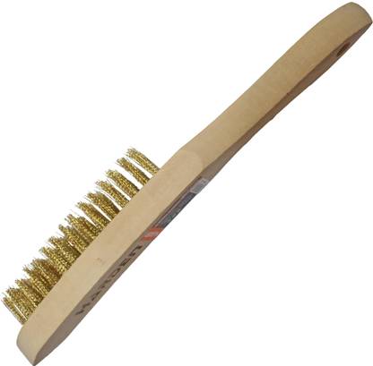 Harden 290mm Hand Nickel Copper Wire Brush Scraper For De-Rusting & Polishing - 611544 Handle Scratch Brush