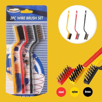 Jantrex Kitchen Boiler Cleaning Brush Copper Iron And Nylon Bristles Material Brush Handle Scratch Brush