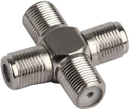 Sage RG6, Rg59 Coax Cable Connector T Type 4 Way Splitter Dish Cable TV Connects DISH Jointer Wire Connector