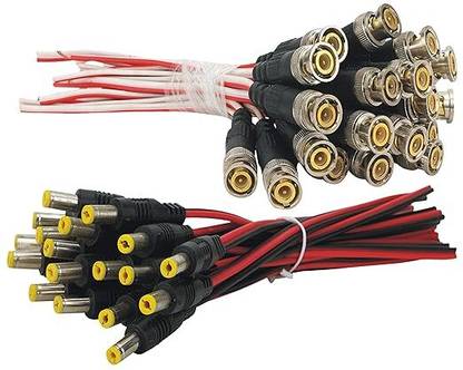 kathiriyas Combo Pack of 10 Pc Doubel Wire BNC Connector 2 Wire Connector