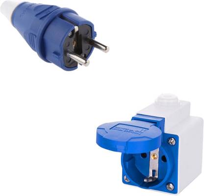 DECENT AIR SYSTEM Schuko (2P+E) 16A 250V IP54 Wall Mounted Industrial Plug Socket Wire Connector