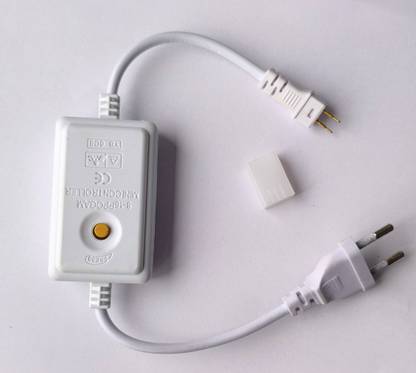 DECENT AIR SYSTEM SMD Mini Controller 220V 2 Pin Plugs for Flexible Strip Rope Lights Adapter White Indian Plug Wire Connector