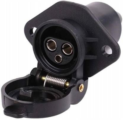 Calandis 3 Pin Plug Socket Trailer Connector Adapter for Truck Parts Replacement 3 Pin Trailer Plug and Socket Wire Connector