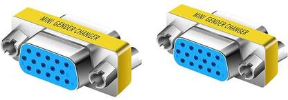RAREGEAR VGA Mini Gender Changer Adapter (Female to Female) – DB15 Connector (Pack Of 1) Coupler Adapter, VGA F/F Adaptor, VGA Female to VGA Female Joiner Wire Connector