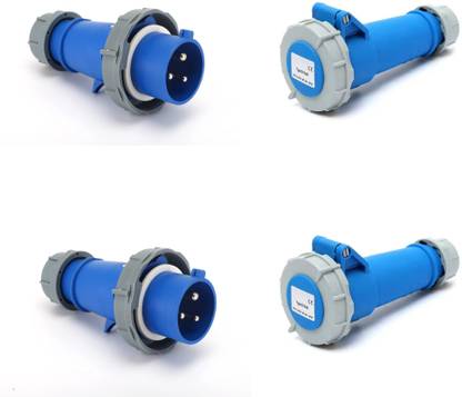 DECENT AIR SYSTEM Industrial Waterproof Power Outlet IP67 415V 16A 3Pin Male and Female 2Pair Industrial Plug Socket Wire Connector