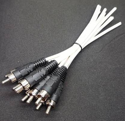 TAAPSEE 20 Pieces RCA Cable Connector with Copper Wire Moulded(BLACK-WHITE) Connector Wire Connector