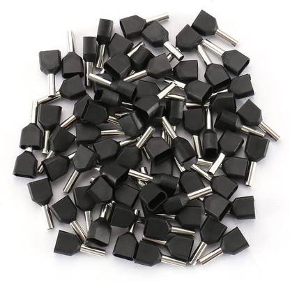 rtsense Twin Ferrule (TE-1508)-(2 * 1.5 SQMM) Wire Ferrules, Insulated Cord Pin End Terminal,Copper Crimp Connectors, Wire Connector