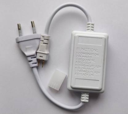 DECENT AIR SYSTEM SMD Mini Controller 220V 2 Pin Plugs for Flexible Strip Rope Lights Adapter White Indian Plug Wire Connector