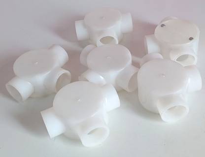 Hardware Electrical Junction Box 3 Way (3/4)" Height - 25 mm (White) ( 6 Pcs) junction box Wire Connector
