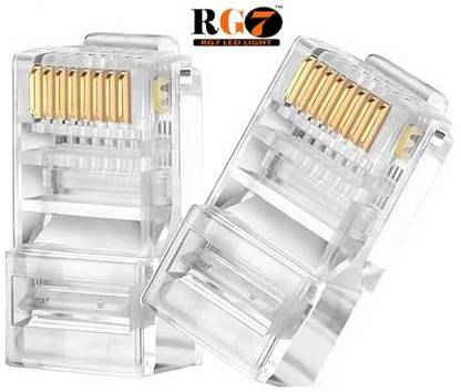 RG7 Cat6 RJ45 Ends Ethernet Cable Crimp Connectors UTP Network Plugs RJ45 Connector Wire Connector