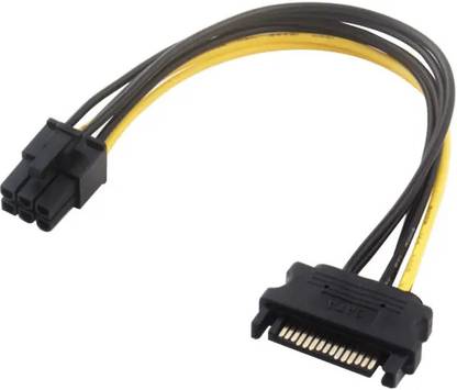 Paruht PCIE 6-Pin to SATA 15-Pin Male 18AWG Power Component Connector for Graphics Card PCI Express Graphics Video Card Power Component Connector Wire Connector