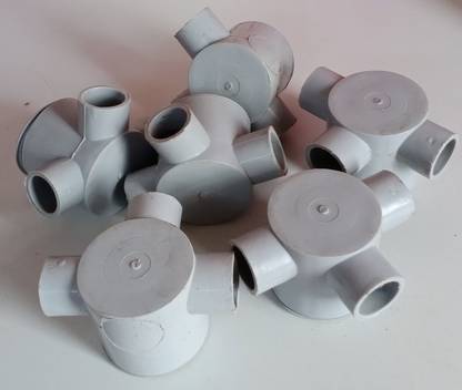 Hardware Electrical Junction Box 3 Way (3/4)" Height - 60 mm (Grey) ( 6 Pcs) junction box Wire Connector