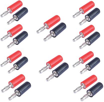 MX 4 mm Banana Beryllium Copper Plugs Speaker Cable Connector(10 Red+10 Black ) Wire connector Wire Connector
