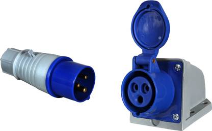 DECENT AIR SYSTEM 220-250V IP44 Industrial Electric Plug and Socket 16A 3Pin for Panel Use Pack of 2 plug socket Wire Connector