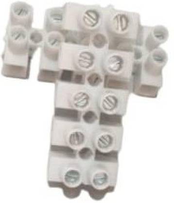 POWER CONNECT 5 Way Terminal Strip Screw Terminal Block White (Pack of 250) Insulated Electrical Wire Terminal Connector Wire Connector