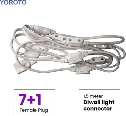 yoroto LED Strip Light Jointer/Connector 7+1 Diwali/Rice Light Ladi Jointer Wire Connector